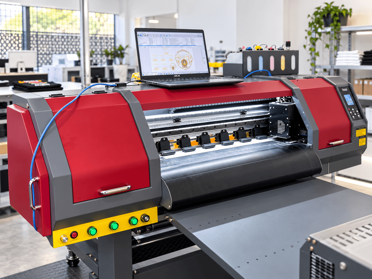DTF printer producing transfers — The Branding Factory SA